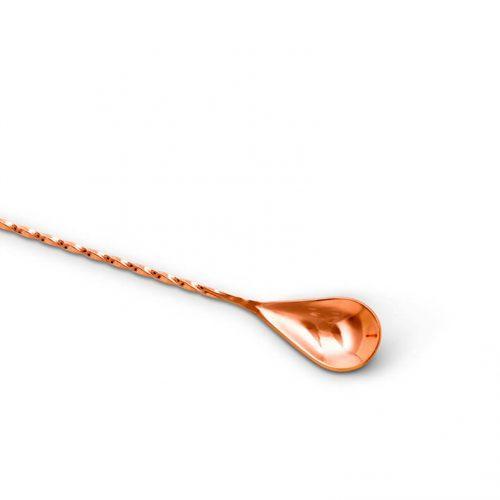 Copper Muddling Bar Spoon (30 cm / 12 in) - Spoon End