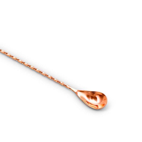 Copper Muddling Bar Spoon (40 cm / 16 in) - Spoon End