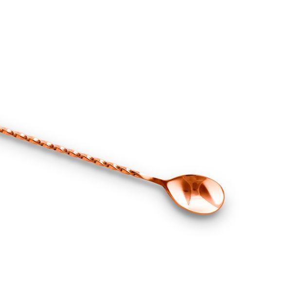 Disc Top Muddling Bar Spoon 28 cm / 11 in Copper Plated Spoon End