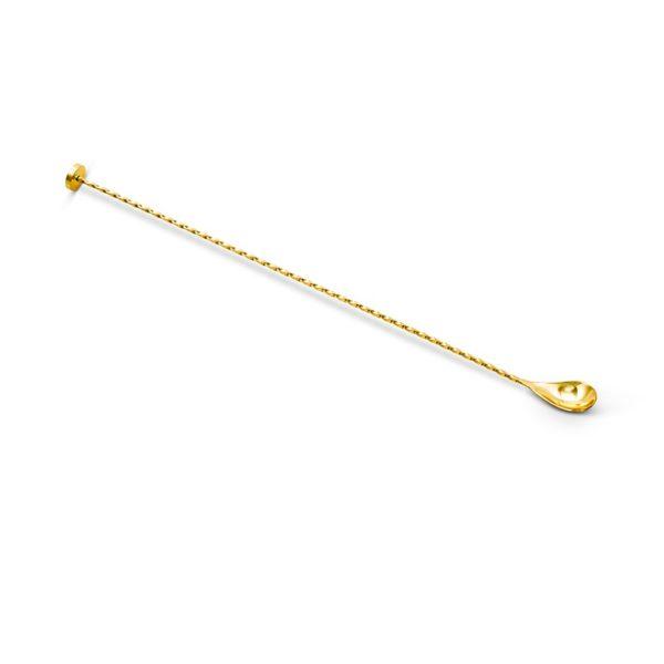 Gold Muddling Bar Spoon (40 cm / 16 in) - Full Spoon