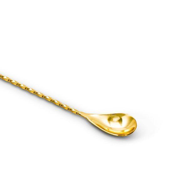Gold Muddling Bar Spoon (40 cm / 16 in) - Spoon End