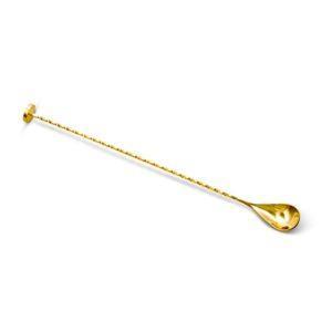 Gold Plated Muddling Bar Spoon (30 cm / 12 in) - Full Spoon