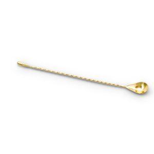Gold Teardrop Bar Spoon (30 cm / 12 in) - Full Spoon