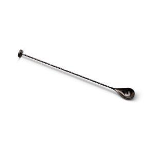 Gun Metal Black Muddling Bar Spoon (30 cm / 12 in) - Full Spoon