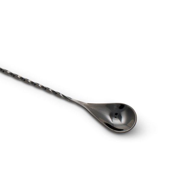 Gun Metal Black Muddling Bar Spoon (40 cm / 16 in) - Spoon End