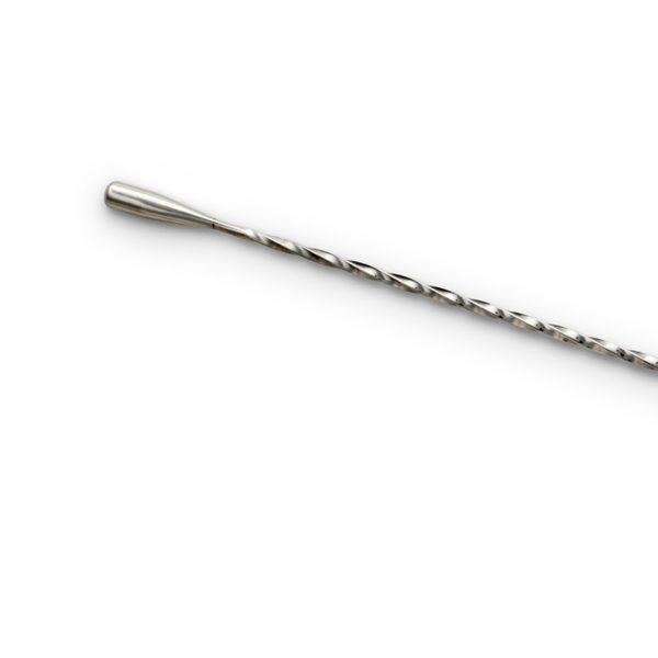 Stainless Steel Teardrop Bar Spoon (30 cm / 12 in) - Teardrop End