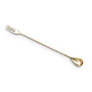 Trident Bar Spoon (30 cm / 12 in) Gold - Full Length