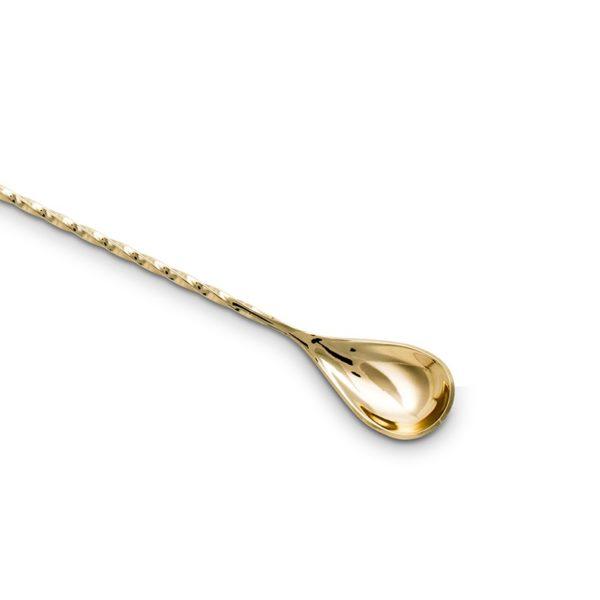 Trident Bar Spoon (30 cm / 12 in) Gold - Spoon End