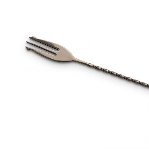 Trident Bar Spoon (30 cm / 12 in) Gun Metal Black Fork End