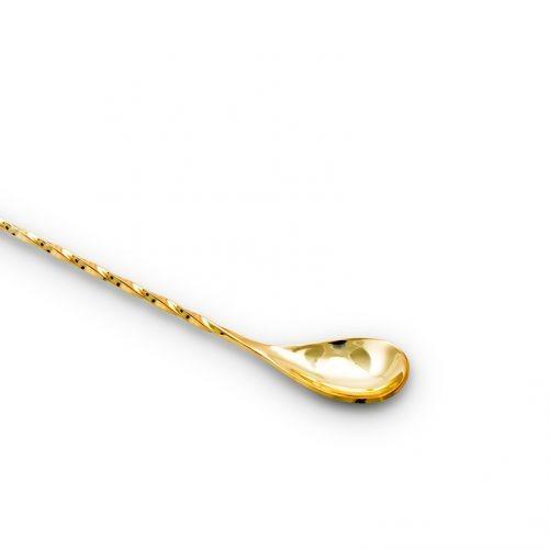 Trident Bar Spoon (40 cm / 16 in) Gold Plated Spoon End