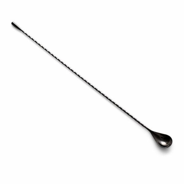 Bar Spoon Teardrop Gun Metal Black Plated (45 cm / 18 in) - Full Spoon